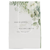 Elegant Fern Eukalyptus Greenerenerage Foliage Wed Mittlere Geschenktüte (Rückseite)