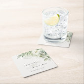 Elegant Fern Eukalyptus Greenerenerage Foliage Wed Rechteckiger Pappuntersetzer (Vor Ort)