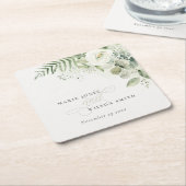 Elegant Fern Eukalyptus Greenerenerage Foliage Wed Rechteckiger Pappuntersetzer (angewinkelt)