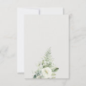 Elegant Fern Eukalyptus Greenerenerage Foliage Wed RSVP Karte (Rückseite)