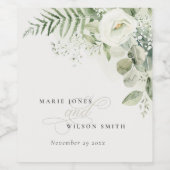 Elegant Fern Eukalyptus Greenerenerage Foliage Wed Weinetikett (Einzelnes Label)