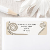 Elegant Fern Leaf Curl Swirl Wedding Address (Insitu)