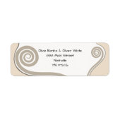 Elegant Fern Leaf Curl Swirl Wedding Address (Vorne)