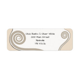 Elegant Fern Leaf Curl Swirl Wedding Address