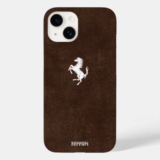 Elegant Ferrari Leather Case-Mate iPhone Hülle (Rückseite)