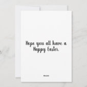 Elegant Festivals Osterfeiertage Feiertagskarte (Rückseite)