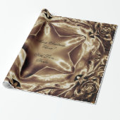 Elegant Festive Brown Weihnachtsstar Chic Geschenkpapier (Ungerollt)