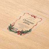 Elegant Festive Christmas Party Acryleinladungen (Ablage )