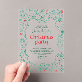Elegant Festive Christmas Party Invitation Acryleinladungen