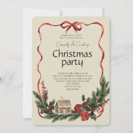 Elegant Festive Christmas Party Invitation Einladung