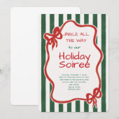 Elegant Festive Christmas Party Invitation Einladung (Vorne/Hinten)