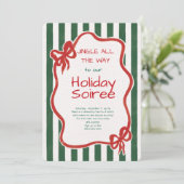 Elegant Festive Christmas Party Invitation Einladung (Stehend Vorderseite)