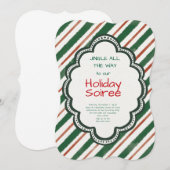 Elegant Festive Christmas Party Invitation Einladung (Vorne/Hinten)