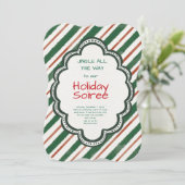 Elegant Festive Christmas Party Invitation Einladung (Stehend Vorderseite)