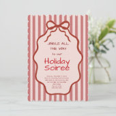 Elegant Festive Christmas Party Invitation Einladung (Stehend Vorderseite)