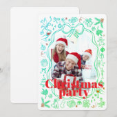 Elegant Festive Christmas Party Invitation Einladung (Vorne/Hinten)