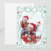 Elegant Festive Christmas Party Invitation Einladung (Vorne/Hinten)