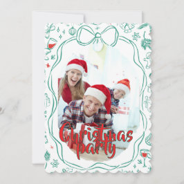 Elegant Festive Christmas Party Invitation Einladung