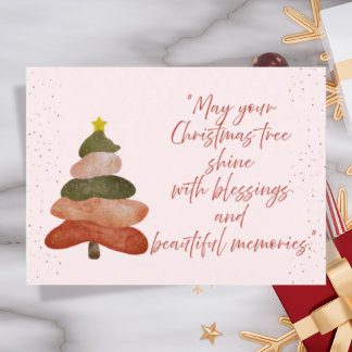 Elegant Festive Christmas Tree Feiertagspostkarte