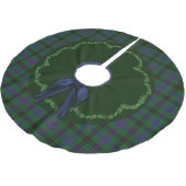 Elegant Festive Davidson Tartan Kariert Tree Skirt Polyester Weihnachtsbaumdecke (Schrägansicht)