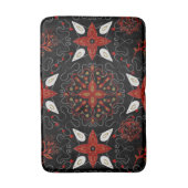 Elegant, festive feel symmetrical floral pattern badematte (Vorderseite Vertikal)