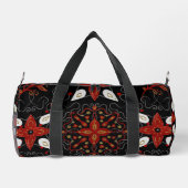 Elegant, festive feel symmetrical floral pattern duffle bag (Rückseite)