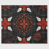 Elegant, festive feel symmetrical floral pattern geschenkpapier (Flach)