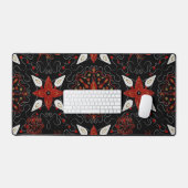 Elegant, festive feel symmetrical floral pattern schreibtischunterlage (Tastatur & Maus)