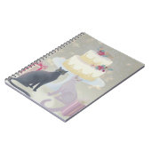 Elegant Festive Feline Celebration Notizblock (Linke Seite)