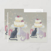 Elegant Festive Feline Celebration Postkarte (Vorne/Hinten)