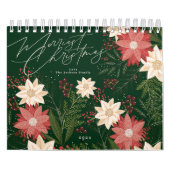 Elegant Festive Frohe Weihnachten Poinsettia Holid Kalender (Titelbild)