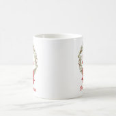 Elegant Festive Frohe Weihnachts-Wreath Red Bow Kaffeetasse (Mittel)