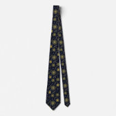 Elegant Festive Gold Accent Lux Aesthetics Necktie Krawatte (Vorderseite)