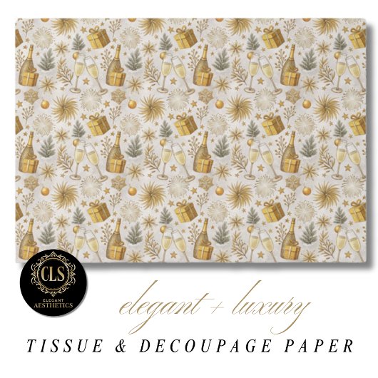 Elegant Festive New Year Luxe Aesthetics Seidenpapier