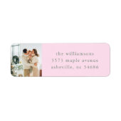 Elegant Festive Pink Holiday Photo Return Address (Vorne)