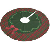 Elegant Festive Scottish Dunbar Kariert Tree Skirt Polyester Weihnachtsbaumdecke (Schrägansicht)