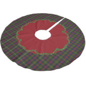 Elegant Festive Scottish Hargis Kariert Tree Skirt Polyester Weihnachtsbaumdecke (Schrägansicht)