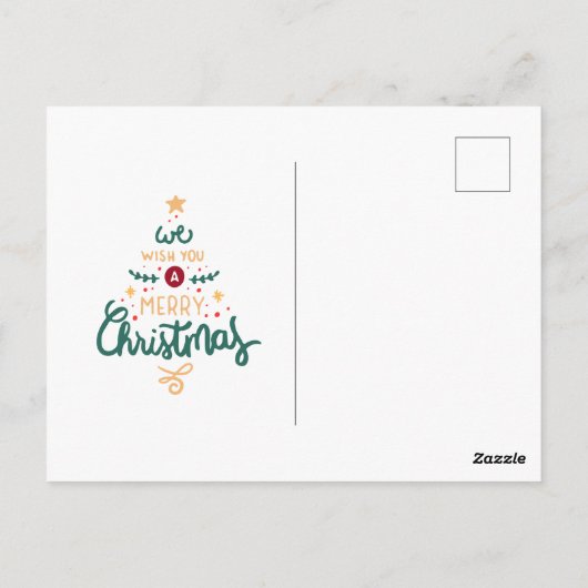 Elegant festlich Schwarz und Gold Frohe Weihnachte Postkarte (Rückseite)