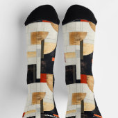 Elegant fett Abstrakt Rot und Schwarz moderne Sitt Socken (Oben)