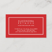 Elegant fiery-Red-Color Visitenkarte (Vorderseite)