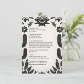 Elegant Fiesta Cactus Floral Mexican Wedding Begleitkarte (Stehend Vorderseite)