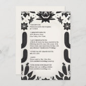 Elegant Fiesta Cactus Floral Mexican Wedding Begleitkarte (Vorne/Hinten)