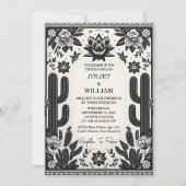 Elegant Fiesta Cactus Floral Mexican Wedding Einladung (Vorderseite)