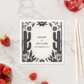 Elegant Fiesta Cactus Floral Mexican Wedding Serviette (Beispiel)
