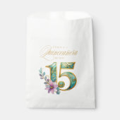 Elegant Fiesta Quinceanera Nummer 15 ID1029 Geschenktütchen (Vorderseite)