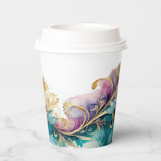 Elegant Fiesta Quinceanera Willkommen ID1029 Pappbecher (Rückseite)