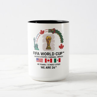 Elegant FIFA World Cup 2026 Two-Tone 15 oz Mug Zweifarbige Tasse