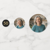 Elegant Fifty and Fabulous! 50th Birthday Party Konfetti (Vorderseiten)