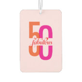 Elegant Fifty & Fabulous 50. Geburtstag Autolufterfrischer (Rückseite)