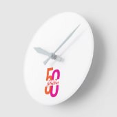 Elegant Fifty & Fabulous 50. Geburtstag Runde Wanduhr (Winkel)